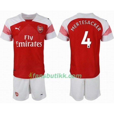 Fotballdrakt Arsenal MERTESACKER 4 Barn Hjemmetrøye 2018-2019 Kortermet